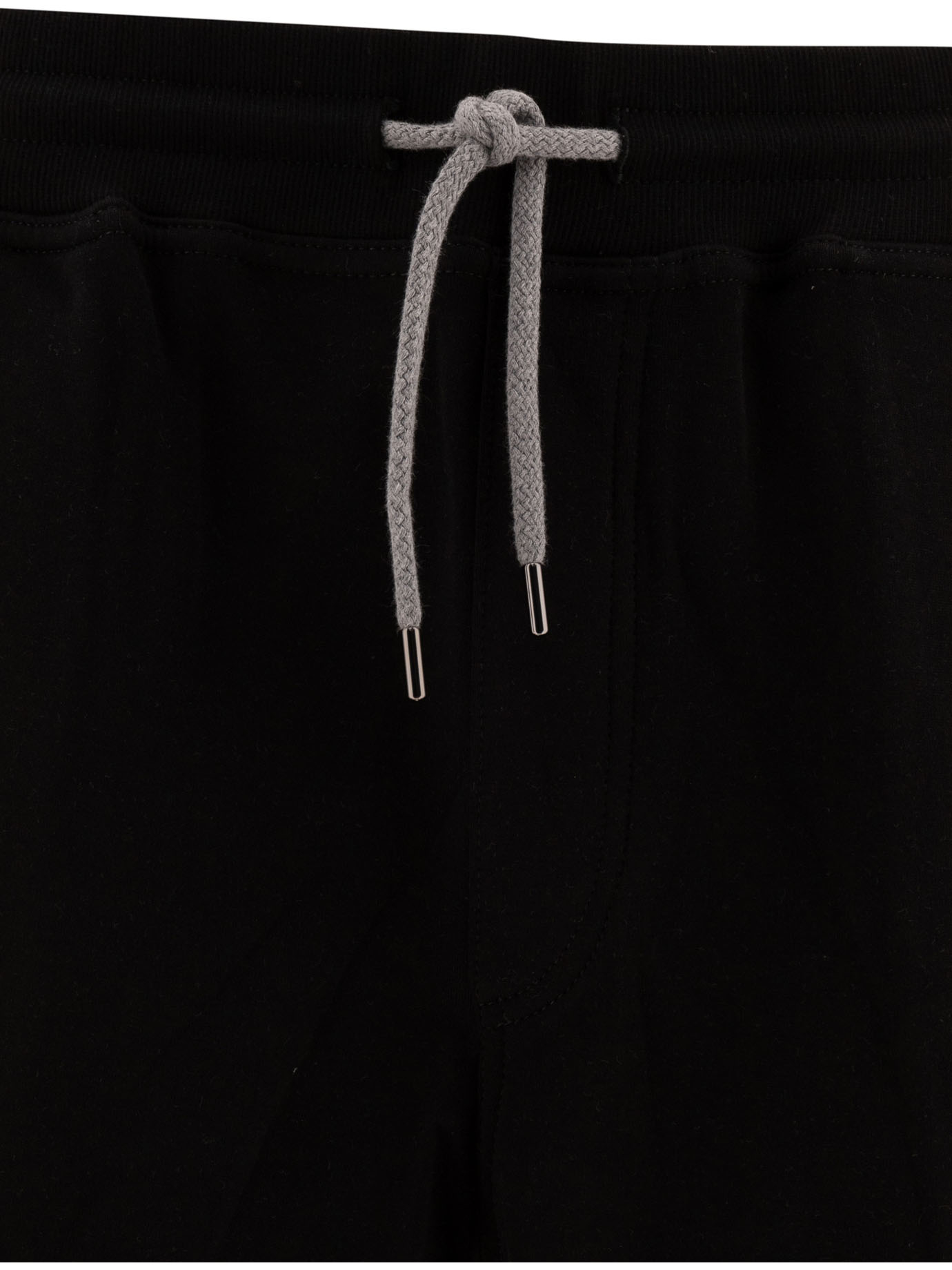 BRUNELLO CUCINELLI Black   Cotton, cashmere and silk French terry double cloth Bermuda shorts